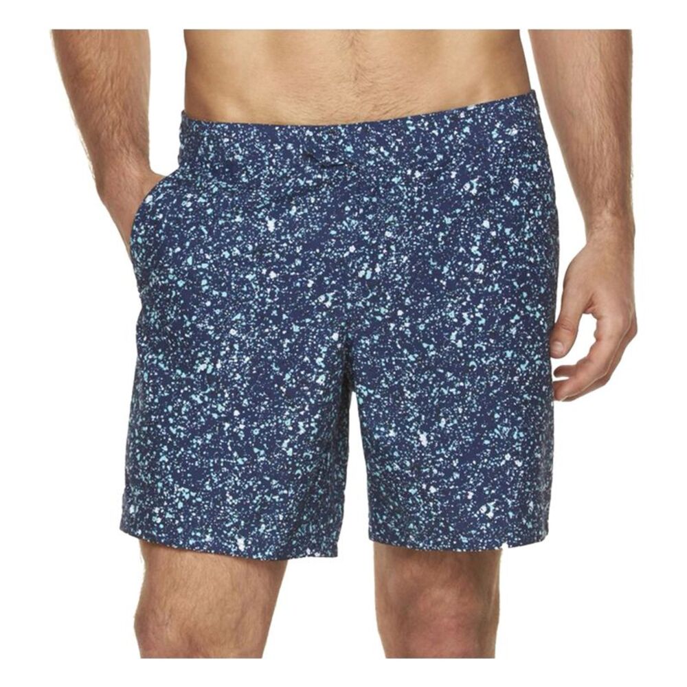 Marc Anthony Mens Slim-Fit Mini Print Swim Bottom Trunks, NWT